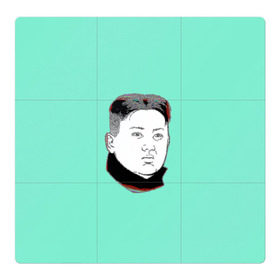 Магнитный плакат 3Х3 с принтом Ким чен ын в Новосибирске, Полимерный материал с магнитным слоем | 9 деталей размером 9*9 см | Тематика изображения на принте: 