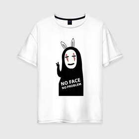 Женская футболка хлопок Oversize с принтом Унесенные призраками в Новосибирске, 100% хлопок | свободный крой, круглый ворот, спущенный рукав, длина до линии бедер
 | spirited away | миядзаки | хаяо