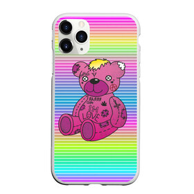Чехол для iPhone 11 Pro матовый с принтом Мишка Lil Peep в Новосибирске, Силикон |  | Тематика изображения на принте: gbc | hip hop | lil peep | love | pink | rap | лил пип | лилпип | медведь | медвежонок | мишка | реп | розовый | рэп | тату | трэп | хип хоп | эмо