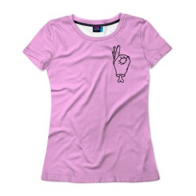 Женская футболка 3D с принтом Zero Death Pink в Новосибирске, 100% полиэфир ( синтетическое хлопкоподобное полотно) | прямой крой, круглый вырез горловины, длина до линии бедер | Тематика изображения на принте: 
