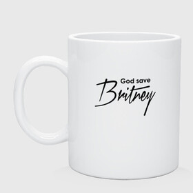 Кружка керамическая с принтом God save Britney в Новосибирске, керамика | объем — 330 мл, диаметр — 80 мм. Принт наносится на бока кружки, можно сделать два разных изображения | baby one more time | britney spears | oops | бритни спирс