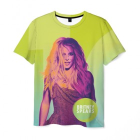 Мужская футболка 3D с принтом Britney Spears в Новосибирске, 100% полиэфир | прямой крой, круглый вырез горловины, длина до линии бедер | 