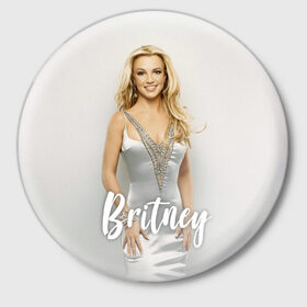 Значок с принтом Britney _ в Новосибирске,  металл | круглая форма, металлическая застежка в виде булавки | baby one more time | britney spears | oops | бритни спирс
