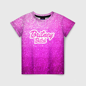 Детская футболка 3D с принтом Britney Bitch _pink в Новосибирске, 100% гипоаллергенный полиэфир | прямой крой, круглый вырез горловины, длина до линии бедер, чуть спущенное плечо, ткань немного тянется | baby one more time | britney spears | oops | бритни спирс
