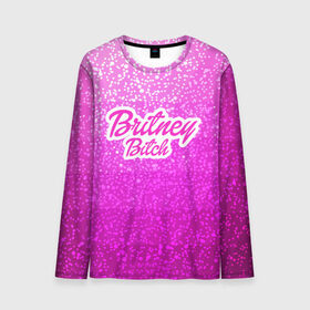 Мужской лонгслив 3D с принтом Britney Bitch _pink в Новосибирске, 100% полиэстер | длинные рукава, круглый вырез горловины, полуприлегающий силуэт | baby one more time | britney spears | oops | бритни спирс