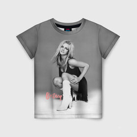 Детская футболка 3D с принтом Britney _ в Новосибирске, 100% гипоаллергенный полиэфир | прямой крой, круглый вырез горловины, длина до линии бедер, чуть спущенное плечо, ткань немного тянется | Тематика изображения на принте: baby one more time | britney spears | oops | бритни спирс