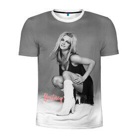 Мужская футболка 3D спортивная с принтом Britney _ в Новосибирске, 100% полиэстер с улучшенными характеристиками | приталенный силуэт, круглая горловина, широкие плечи, сужается к линии бедра | baby one more time | britney spears | oops | бритни спирс