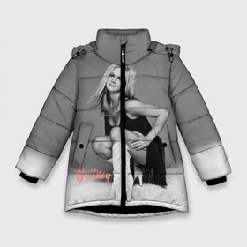 Зимняя куртка для девочек 3D с принтом Britney _ в Новосибирске, ткань верха — 100% полиэстер; подклад — 100% полиэстер, утеплитель — 100% полиэстер. | длина ниже бедра, удлиненная спинка, воротник стойка и отстегивающийся капюшон. Есть боковые карманы с листочкой на кнопках, утяжки по низу изделия и внутренний карман на молнии. 

Предусмотрены светоотражающий принт на спинке, радужный светоотражающий элемент на пуллере молнии и на резинке для утяжки. | baby one more time | britney spears | oops | бритни спирс