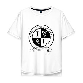 Мужская футболка хлопок Oversize с принтом Idris University в Новосибирске, 100% хлопок | свободный крой, круглый ворот, “спинка” длиннее передней части | Тематика изображения на принте: freeform | shadowhunters | доминик шервуд | клэри фрэй | кэтрин макнамара | фэнтази