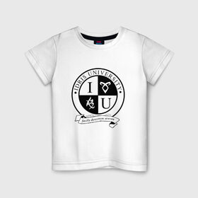 Детская футболка хлопок с принтом Idris University в Новосибирске, 100% хлопок | круглый вырез горловины, полуприлегающий силуэт, длина до линии бедер | Тематика изображения на принте: freeform | shadowhunters | доминик шервуд | клэри фрэй | кэтрин макнамара | фэнтази