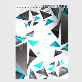 Скетчбук с принтом TRIANGLE в Новосибирске, 100% бумага
 | 48 листов, плотность листов — 100 г/м2, плотность картонной обложки — 250 г/м2. Листы скреплены сверху удобной пружинной спиралью | 2019 | new | triangle | геометрия | текстура | треугольники | цветные
