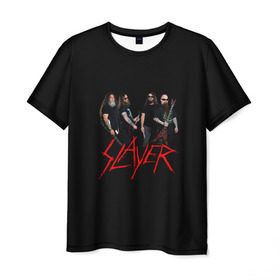 Мужская футболка 3D с принтом Slayer в Новосибирске, 100% полиэфир | прямой крой, круглый вырез горловины, длина до линии бедер | slayer | гэри холт | керри кинг | музыка | пол бостаф | рок группа | слаер | слайер | слеар | слеер | слейр | слеяр | том арайа | хеви
