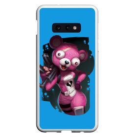 Чехол для Samsung S10E с принтом Cuddle Team Leader в Новосибирске, Силикон | Область печати: задняя сторона чехла, без боковых панелей | Тематика изображения на принте: battle royale | cuddle | fortnite | leader | битва | королевская | ниндзя | розовый медведь | фортнайт