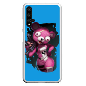 Чехол для Honor 20 с принтом Cuddle Team Leader в Новосибирске, Силикон | Область печати: задняя сторона чехла, без боковых панелей | Тематика изображения на принте: battle royale | cuddle | fortnite | leader | битва | королевская | ниндзя | розовый медведь | фортнайт