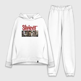 Женский костюм хлопок Oversize с принтом Slipknot в Новосибирске,  |  | slipknot | альтернативный | грув | джей вайнберг | кользящий узел | крис фен | крэйг джонс | метал | мик томсон | музыка | ню | петля | рок | сид уилсон | слайпкнот | слипкнот | слипнот | удавка