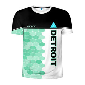 Мужская футболка 3D спортивная с принтом Detroit: Become Human в Новосибирске, 100% полиэстер с улучшенными характеристиками | приталенный силуэт, круглая горловина, широкие плечи, сужается к линии бедра | android | dbh | detroit | detroit become human | deviant | game | gamer | андроид | девиант | детройт | игра | костюм