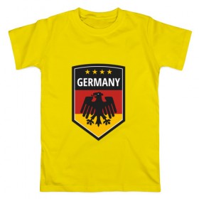 Мужская футболка хлопок с принтом Germany в Новосибирске, 100% хлопок | прямой крой, круглый вырез горловины, длина до линии бедер, слегка спущенное плечо. | 