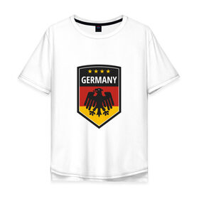 Мужская футболка хлопок Oversize с принтом Germany в Новосибирске, 100% хлопок | свободный крой, круглый ворот, “спинка” длиннее передней части | 