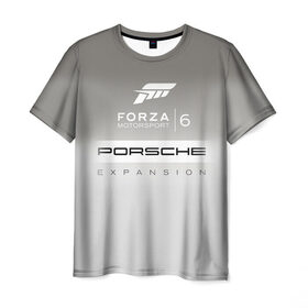 Мужская футболка 3D с принтом Forza Motorsport 6 в Новосибирске, 100% полиэфир | прямой крой, круглый вырез горловины, длина до линии бедер | gear | top | авангард | вип | гонки | машина | офф | порше | сиквел | сила | скорость | спин