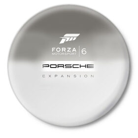 Значок с принтом Forza Motorsport 6 в Новосибирске,  металл | круглая форма, металлическая застежка в виде булавки | gear | top | авангард | вип | гонки | машина | офф | порше | сиквел | сила | скорость | спин