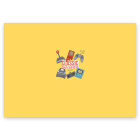 Поздравительная открытка с принтом Classic games в Новосибирске, 100% бумага | плотность бумаги 280 г/м2, матовая, на обратной стороне линовка и место для марки
 | Тематика изображения на принте: dendi | nintendo | денди | игры | тетрис