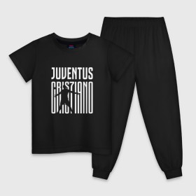 Детская пижама хлопок с принтом Juventus - Cristiano Ronaldo 7 в Новосибирске, 100% хлопок |  брюки и футболка прямого кроя, без карманов, на брюках мягкая резинка на поясе и по низу штанин
 | 0x000000123 | cristiano ronaldo | juventus | криштиано роналдо | ювентус