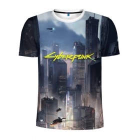 Мужская футболка 3D спортивная с принтом Cyberpunk 2077 city в Новосибирске, 100% полиэстер с улучшенными характеристиками | приталенный силуэт, круглая горловина, широкие плечи, сужается к линии бедра | cd projekt red | cyberpunk | cyberpunk 2077 | e3 | night city | ps4 | rpg | v | xbox | будущее | киберпанк | киберпанк 2077 | найт сити | от создателей ведьмака | рпг