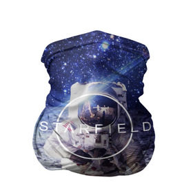 Бандана-труба 3D с принтом STARFIELD в Новосибирске, 100% полиэстер, ткань с особыми свойствами — Activecool | плотность 150‒180 г/м2; хорошо тянется, но сохраняет форму | Тематика изображения на принте: 2019 | 2020 | bethesda | logo | space | starfield | звезды | игра | космонавт | космос | логотип | старфиелд