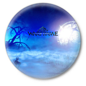 Значок с принтом WARFRAME в Новосибирске,  металл | круглая форма, металлическая застежка в виде булавки | 2019 | fortuna | stalker | warframe | варфрейм | сталкер | тэнно
