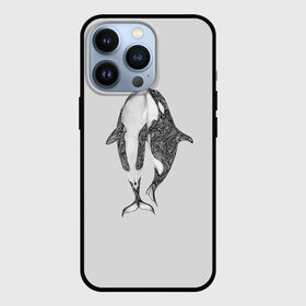 Чехол для iPhone 13 Pro с принтом Киты в Новосибирске,  |  | Тематика изображения на принте: арт | касатка | касатки | кит | море | океан | рисунок | узор