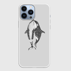 Чехол для iPhone 13 Pro Max с принтом Киты в Новосибирске,  |  | Тематика изображения на принте: арт | касатка | касатки | кит | море | океан | рисунок | узор
