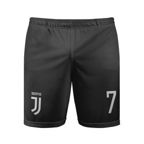 Мужские шорты 3D спортивные с принтом Ronaldo Juve в Новосибирске,  |  | 