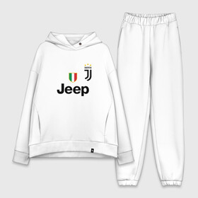 Женский костюм хлопок Oversize с принтом RONALDO JUVE SPORT в Новосибирске,  |  | cr7 | fc | football | football club | juventus | ronaldo | sport | роналдо | спорт | спортивные | униформа | фирменные цвета | фк | футбол | футбольный клуб | ювентус