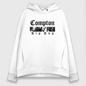 Женское худи Oversize хлопок с принтом Compton hip-hop в Новосибирске, френч-терри — 70% хлопок, 30% полиэстер. Мягкий теплый начес внутри —100% хлопок | боковые карманы, эластичные манжеты и нижняя кромка, капюшон на магнитной кнопке | Тематика изображения на принте: 2pac | 2pak | 2пак | biggie smalls | makaveli | shakur | the notorious b.i.g. | thug life | tupac | амару | биги смолс | ганста | гето | гетто | жизнь головореза | крутой | макавели | надпись | ниггер | ноториус биг | реп | репер | рэп | рэпер