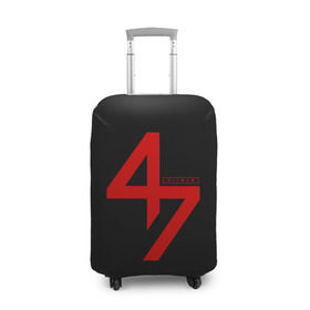 Чехол для чемодана 3D с принтом AGENT 47 HITMAN (НА СПИНЕ) в Новосибирске, 86% полиэфир, 14% спандекс | двустороннее нанесение принта, прорези для ручек и колес | agent 47 | агент 47 | хитман