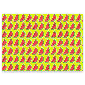 Поздравительная открытка с принтом Арбуз в Новосибирске, 100% бумага | плотность бумаги 280 г/м2, матовая, на обратной стороне линовка и место для марки
 | pop art | style | безумство | микс | поп арт | тропики | фрукты | яркие | яркое | яркости