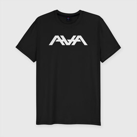 Мужская футболка премиум с принтом AVA в Новосибирске, 92% хлопок, 8% лайкра | приталенный силуэт, круглый вырез ворота, длина до линии бедра, короткий рукав | angels and airwaves | ava | tom delonge | том делонг