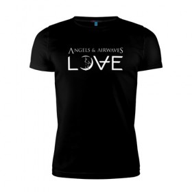 Мужская футболка премиум с принтом Love AVA в Новосибирске, 92% хлопок, 8% лайкра | приталенный силуэт, круглый вырез ворота, длина до линии бедра, короткий рукав | angels and airwaves | ava | love | tom delonge | том делонг