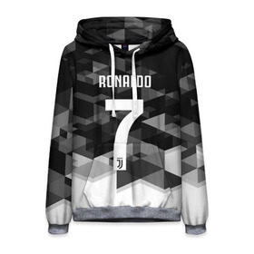 Мужская толстовка 3D с принтом RONALDO JUVE SPORT в Новосибирске, 100% полиэстер | двухслойный капюшон со шнурком для регулировки, мягкие манжеты на рукавах и по низу толстовки, спереди карман-кенгуру с мягким внутренним слоем. | cr7 | fc | клуб | криштиану роналду | роналдо | фк | ювентус