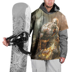 Накидка на куртку 3D с принтом God of War в Новосибирске, 100% полиэстер |  | atreus | god of war | god of war 4 | gow | kratos | ps4 | атрей | бог войны | гов | зы4 | кратос | левиафан | мальчик | мимир | мировой змей | пиратs | руны | эксклюзив