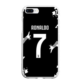 Чехол для iPhone 7Plus/8 Plus матовый с принтом RONALDO JUVE SPORT в Новосибирске, Силикон | Область печати: задняя сторона чехла, без боковых панелей | cr7 | fc | football | ronaldo | sport | криштиану роналду | роналдо | фк | форма | футбольный клуб | ювентус