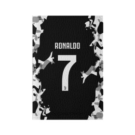 Обложка для паспорта матовая кожа с принтом RONALDO JUVE SPORT в Новосибирске, натуральная матовая кожа | размер 19,3 х 13,7 см; прозрачные пластиковые крепления | Тематика изображения на принте: cr7 | fc | football | ronaldo | sport | криштиану роналду | роналдо | фк | форма | футбольный клуб | ювентус