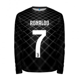 Мужской лонгслив 3D с принтом RONALDO JUVE SPORT в Новосибирске, 100% полиэстер | длинные рукава, круглый вырез горловины, полуприлегающий силуэт | cr7 | fc | клуб | криштиану роналду | роналдо | фк | ювентус