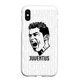 Чехол для iPhone XS Max матовый с принтом RONALDO JUVE SPORT в Новосибирске, Силикон | Область печати: задняя сторона чехла, без боковых панелей | cr7 | fc | клуб | криштиану роналду | роналдо | фк | ювентус