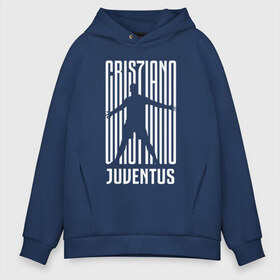 Мужское худи Oversize хлопок с принтом RONALDO JUVE SPORT в Новосибирске, френч-терри — 70% хлопок, 30% полиэстер. Мягкий теплый начес внутри —100% хлопок | боковые карманы, эластичные манжеты и нижняя кромка, капюшон на магнитной кнопке | cr7 | fc | клуб | криштиану роналду | роналдо | фк | ювентус