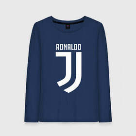 Женский лонгслив хлопок с принтом RONALDO JUVE SPORT в Новосибирске, 100% хлопок |  | cr7 | fc | клуб | криштиану роналду | роналдо | фк | ювентус