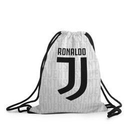 Рюкзак-мешок 3D с принтом RONALDO JUVE SPORT в Новосибирске, 100% полиэстер | плотность ткани — 200 г/м2, размер — 35 х 45 см; лямки — толстые шнурки, застежка на шнуровке, без карманов и подкладки | 