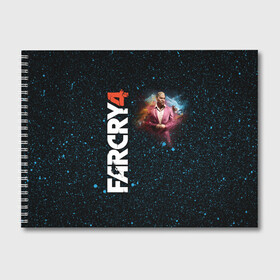 Альбом для рисования с принтом Пэйган Мин Far Cry 4 в Новосибирске, 100% бумага
 | матовая бумага, плотность 200 мг. | action | far cry 4 | армия | гималаи | гирокоптер | мин | мир | открытый | франшиза | ховеркрафт | шутер