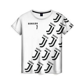 Женская футболка 3D с принтом Personal form Ronaldo в Новосибирске, 100% полиэфир ( синтетическое хлопкоподобное полотно) | прямой крой, круглый вырез горловины, длина до линии бедер | 7 | cristiano | jeep | juventus | ronaldo | италия | криштиану | роналду | футбол | ювентус