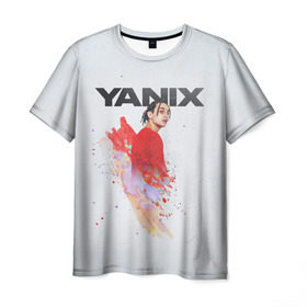 Мужская футболка 3D с принтом Yanix в Новосибирске, 100% полиэфир | прямой крой, круглый вырез горловины, длина до линии бедер | 